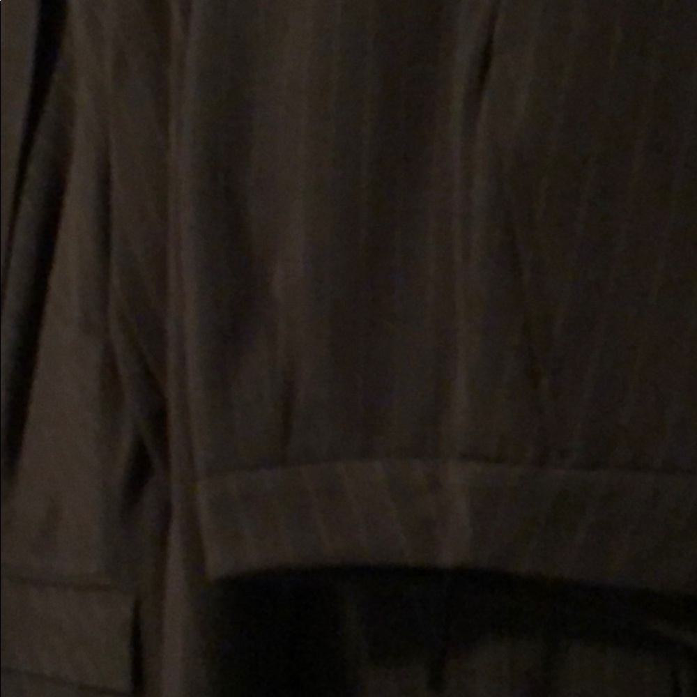 Brown pin striped wide leg suit